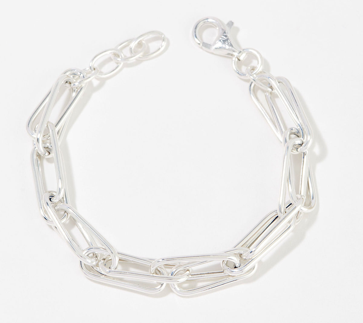 UltraFine 950 Silver Multiple Link Oval Bracelet, 6-3/4"