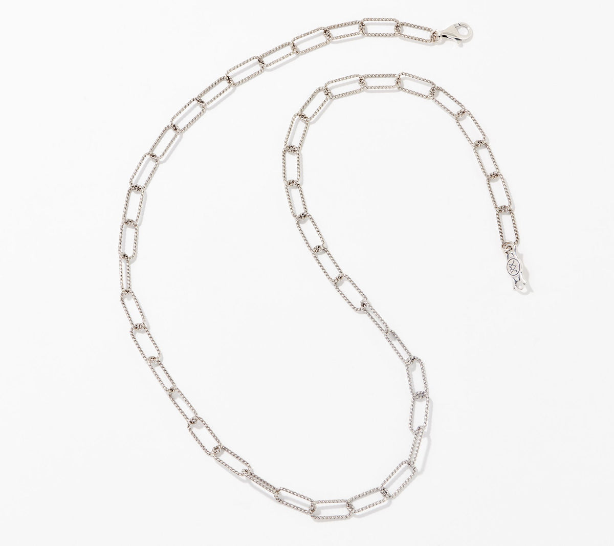 American West Sterling Silver Paperclip Necklace, 24"