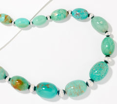 American West Sterling Silver Turquoise Graduated Bead Necklace, 20"