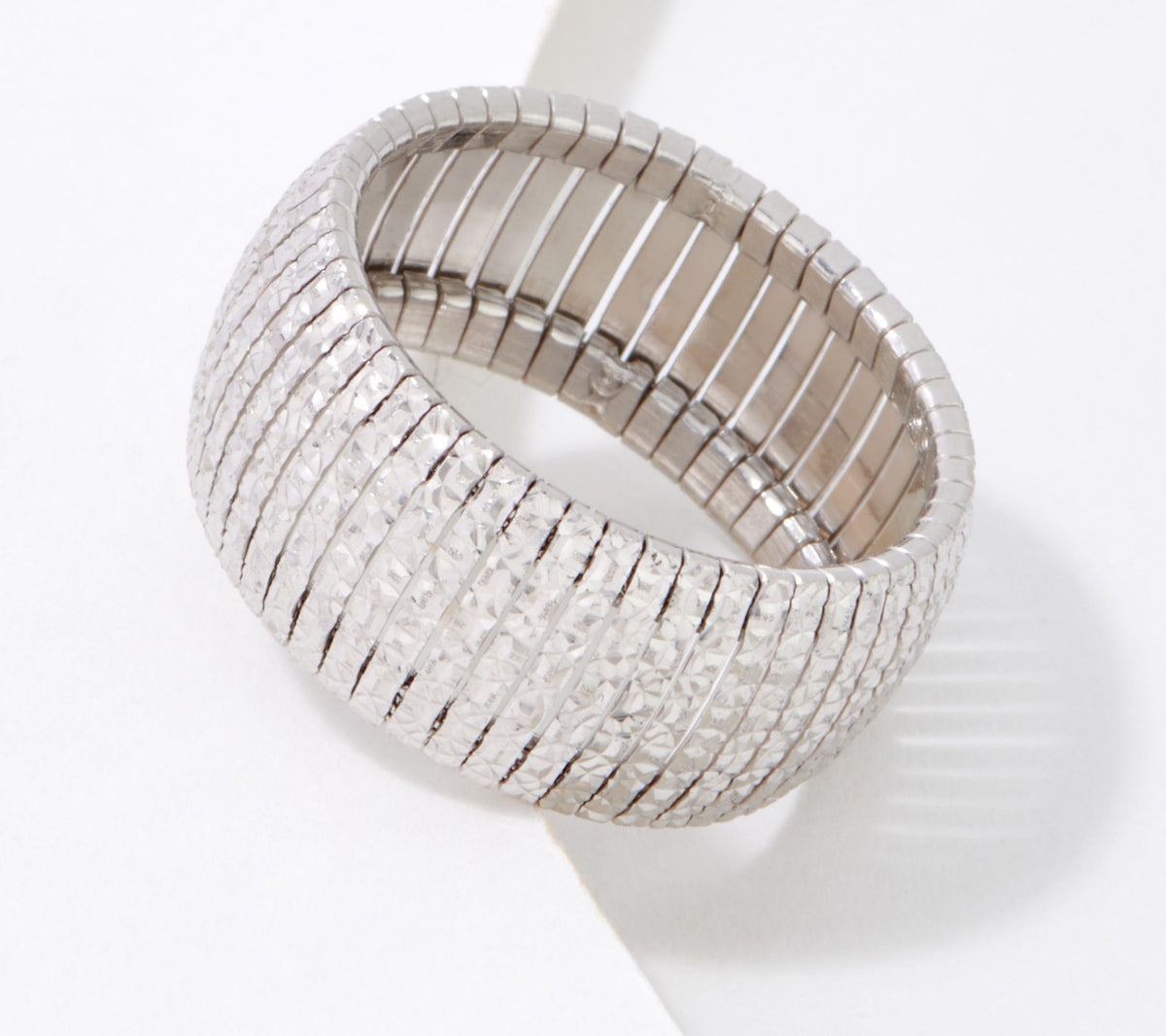 Silver Style Omega Flex Polished Ring,  Sterling Silver, Size 8