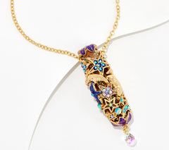 Collar Kirks Folly con vial de polvo Starlight Folly en tono dorado de 82,5 cm
