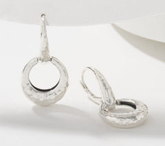 JAI Sterling Silver Signature Hammered Texture Earrings
