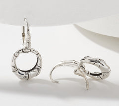 JAI Sterling Silver Signature Bamboo Texture Earrings
