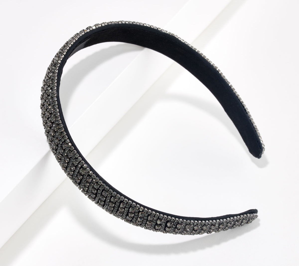 Kirks Folly Crystal Queen Black Headband, 6"