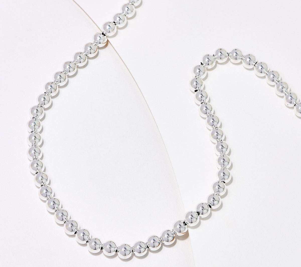 UltraFine 950 Silver Beaded 18" Necklace, 22.0g