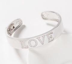 Diamonique x Lisa Freede Love Cuff, 8"