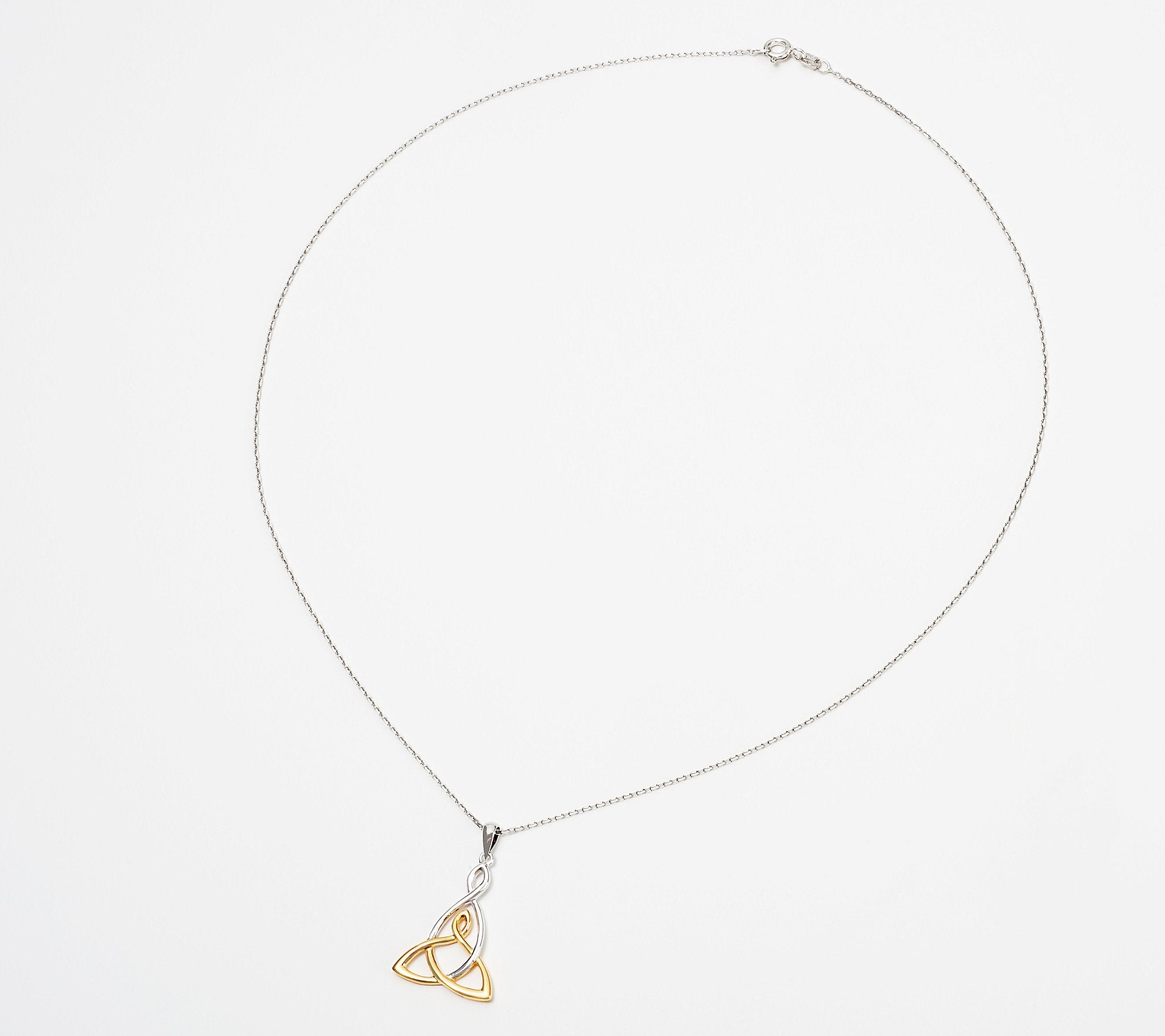 Solvar Two-Tone Mother and Child Pendant with 18" Chain