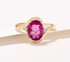 Vault Discoveries South American Rose Fluorite Ring, 14K, Size 6