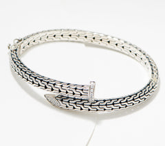 Artisan Crafted by Robert Manse White Zircon Nail Bracelet,
