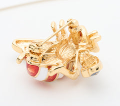 Joan Rivers Goldtone Patriotic Bee Pin, 1-1/8"