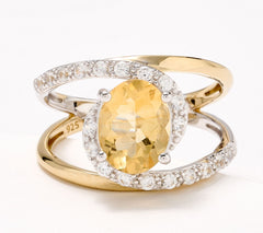 Affinity Sterling Semi Precious Oval Cut Gemstone Wrap Ring, Size 5
