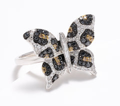 Effy Spotted Butterfly Diamond Ring, 14K Gold, Size 8