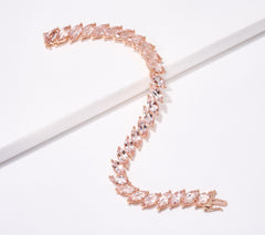 Vault Discoveries 14K Rose Gold Morganite Tennis Bracelet, 6-3/4"