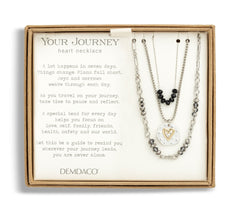 DEMDACO Your Journey Beaded Love 24" Layered Necklace, Boxed, Silvertone