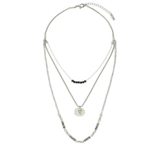 DEMDACO Your Journey Beaded Love 24" Layered Necklace, Boxed, Silvertone