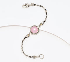 Artisan Crafted Sterling & 18K Pink Cultured Mabe Pearl Bracelet, 7-1/4"