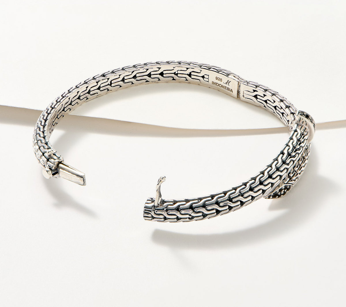 Artisan Crafted by Robert Manse Black Spinel Nail Bracelet, Small: 6-3/4" Fit;