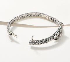 Artisan Crafted by Robert Manse Black Spinel Nail Bracelet, Small: 6-3/4" Fit;