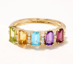 Effy Mosaic Collection Multi-Gemstone Ring, 14K Gold, Size 9