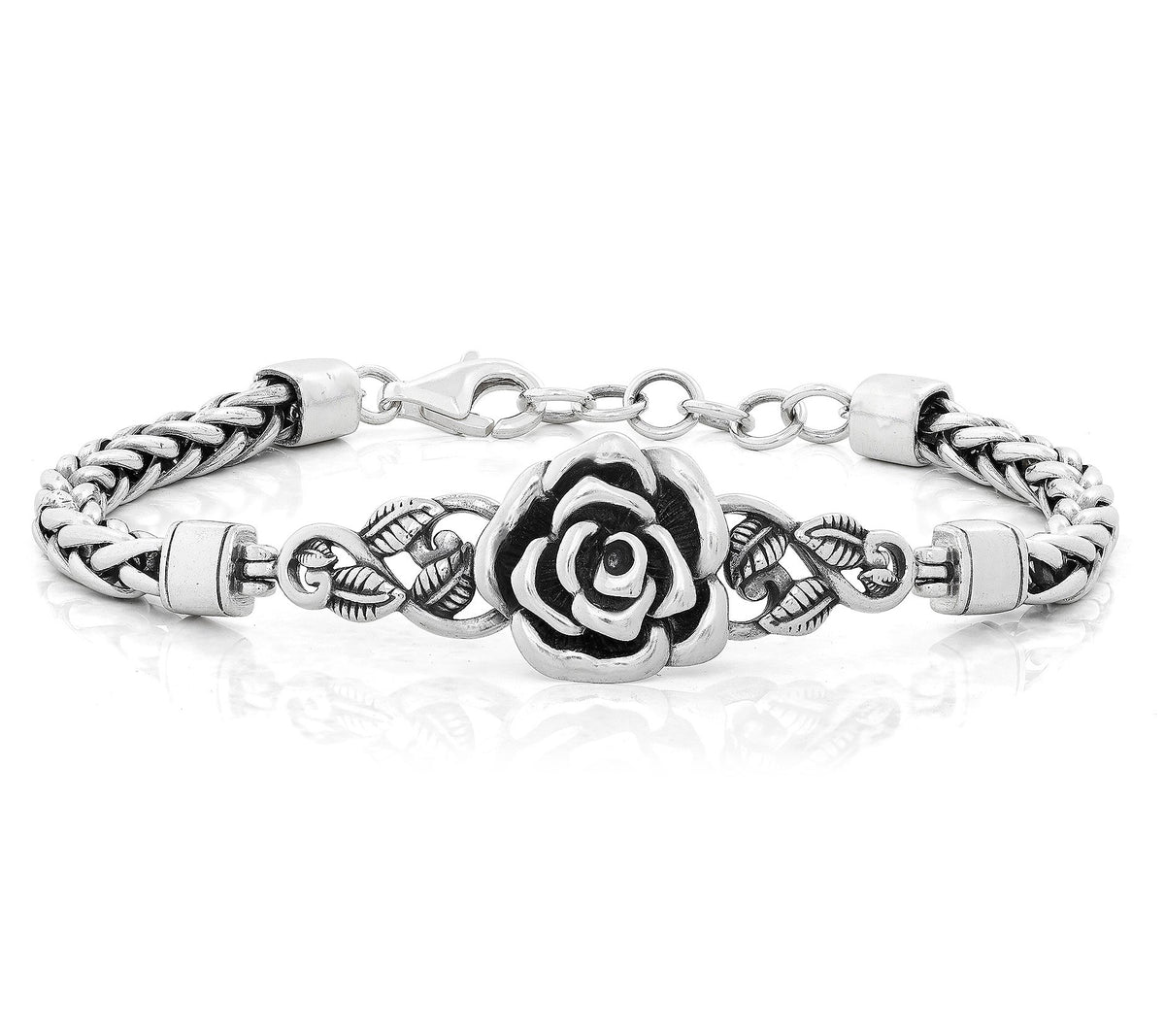 Or Paz Rose Wheat Chain Bracelet, 23g, Sterling Silver, Small