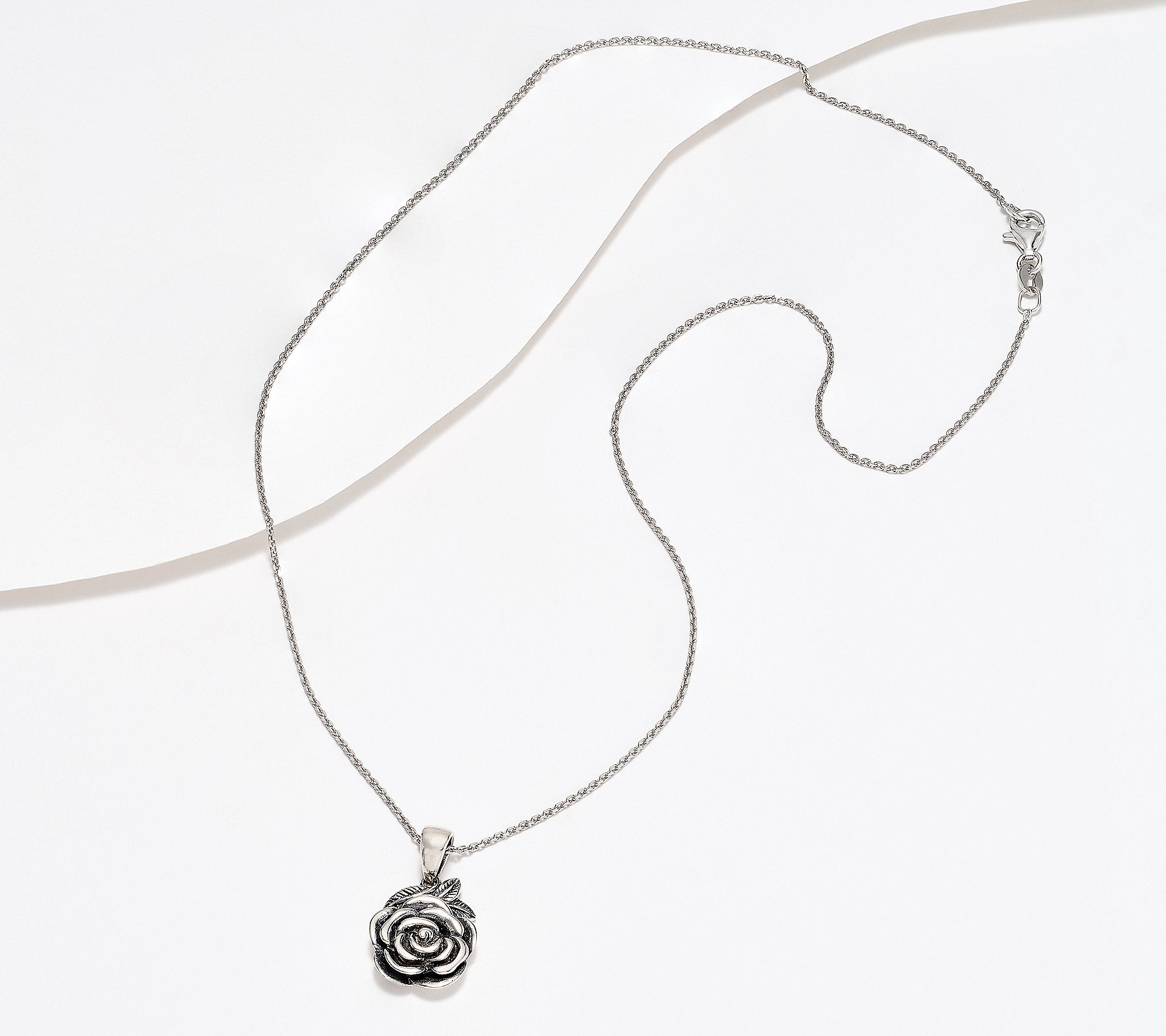 Or Paz Rose Pendant Necklace, Sterling Silver