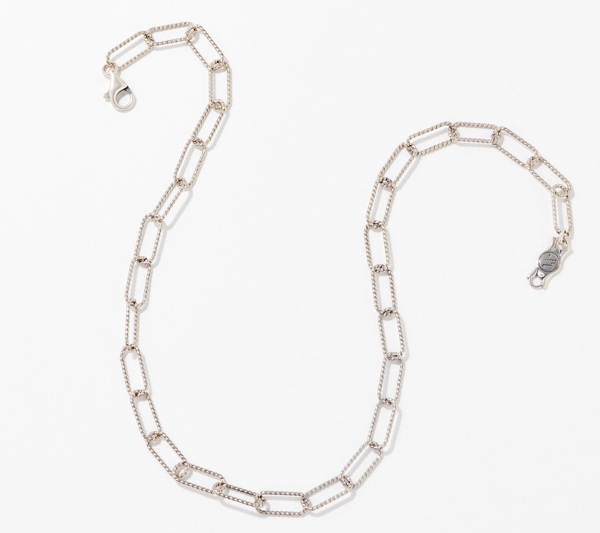 American West Sterling Silver Paperclip Necklace,17"