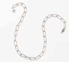 American West Sterling Silver Paperclip Necklace,17"