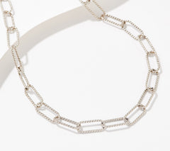 American West Sterling Silver Paperclip Necklace,17"