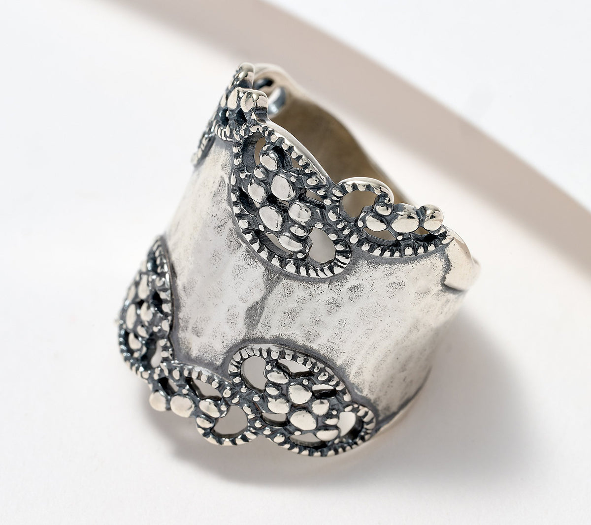 Or Paz Sterling Silver Tapered Lace Ring, Size 9