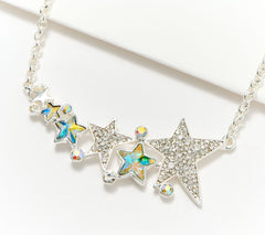 Kirks Folly Solar Galaxy Star Dancer Necklace, Silvertone
