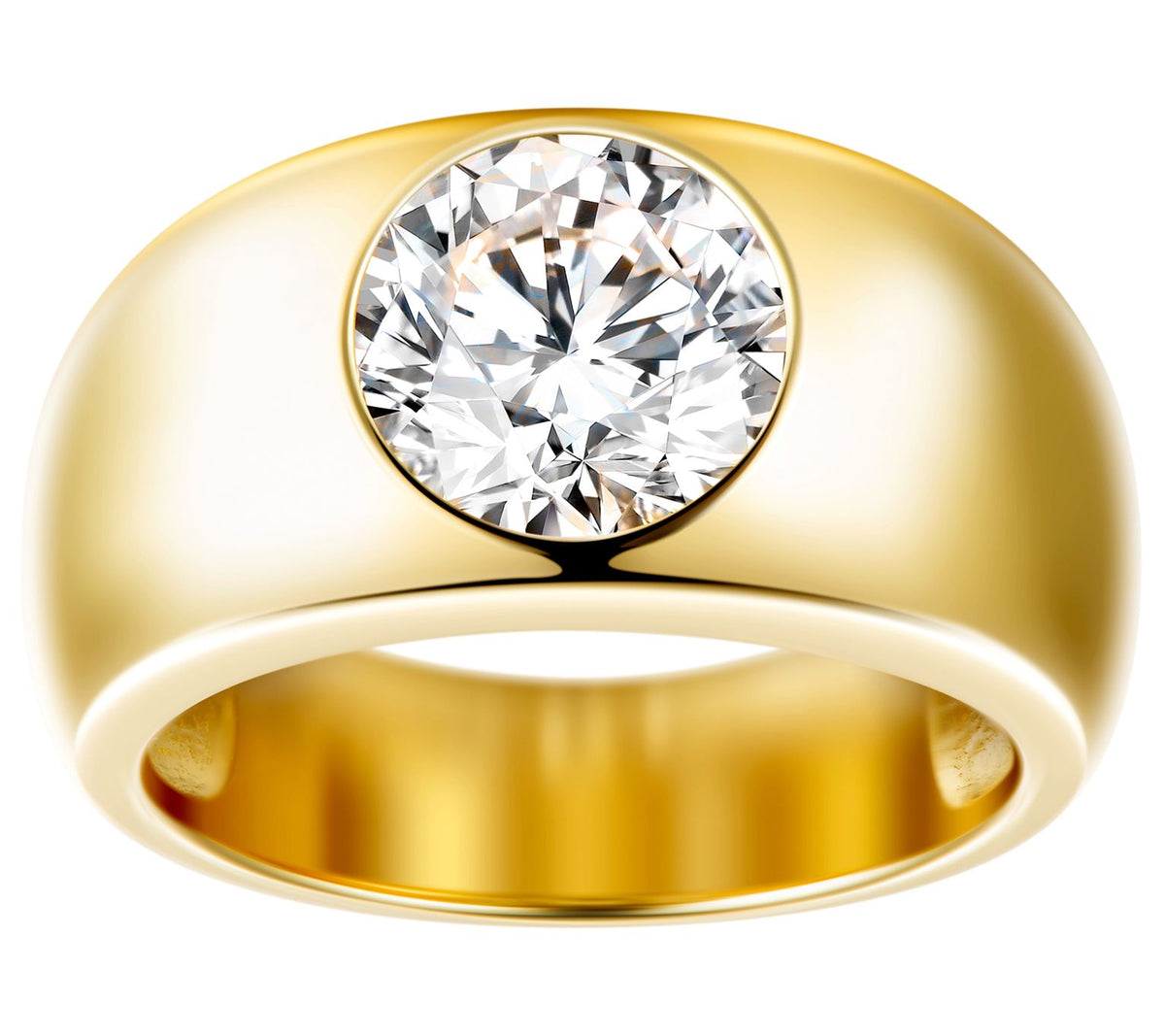 Diamonique X Jennifer Miller Sterling Silver Goldclad 3.15 cttw Band Ring, Size 8