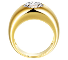 Diamonique X Jennifer Miller Sterling Silver Goldclad 3.15 cttw Band Ring, Size 8