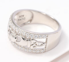 Fado Sterling Silver Trinity Claddagh Band Ring, Size 5