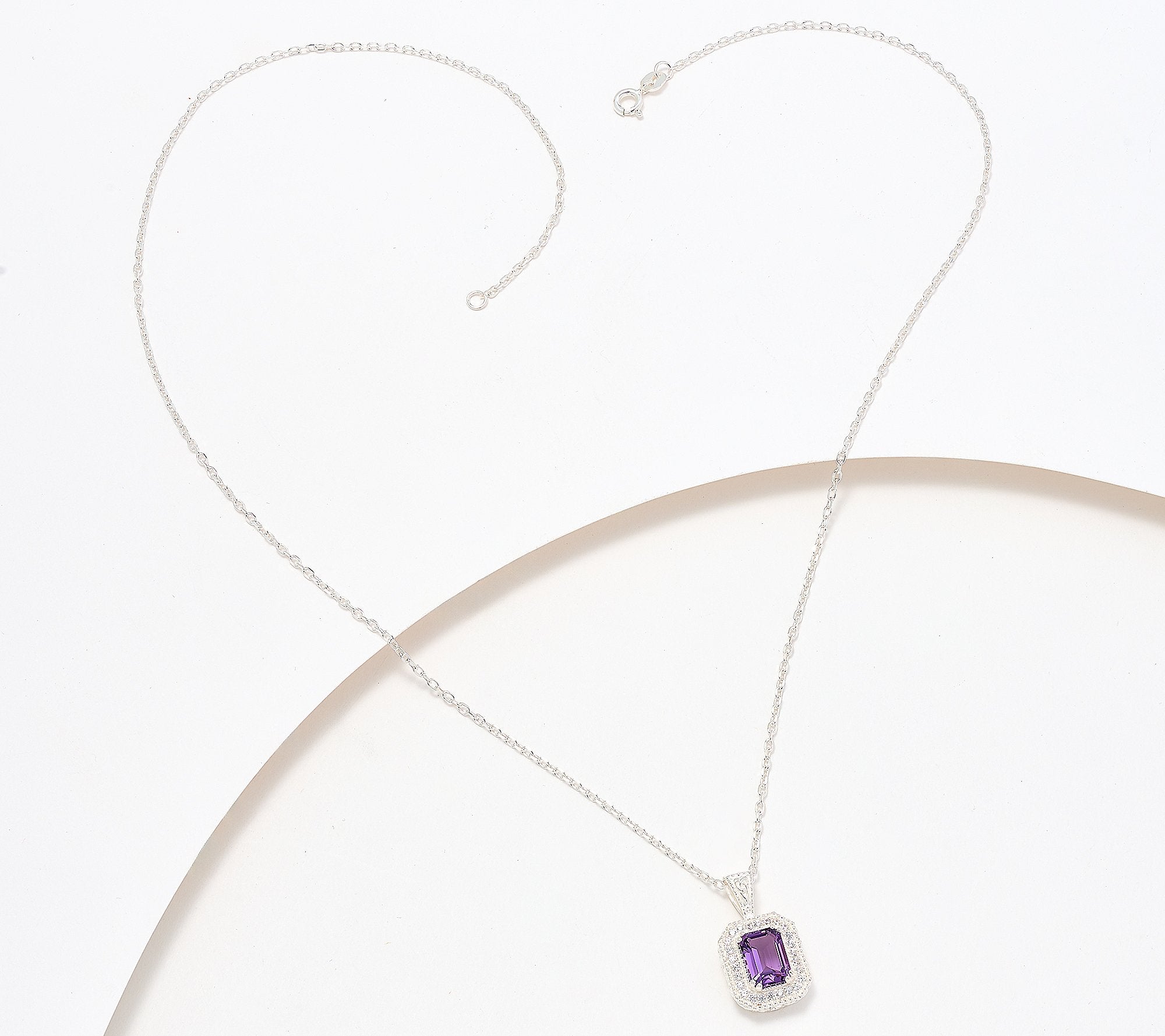 JMH Jewellery Sterling Silver Legacy Amethyst Necklace