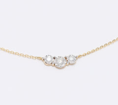Affinity 14K Yellow Gold Triple  0.15cttw Diamond Necklace, 18" (Copy)