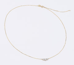 Affinity 14K Yellow Gold Triple  0.15cttw Diamond Necklace, 18" (Copy)