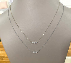 Affinity 14K Yellow Gold Triple  0.15cttw Diamond Necklace, 18" (Copy)