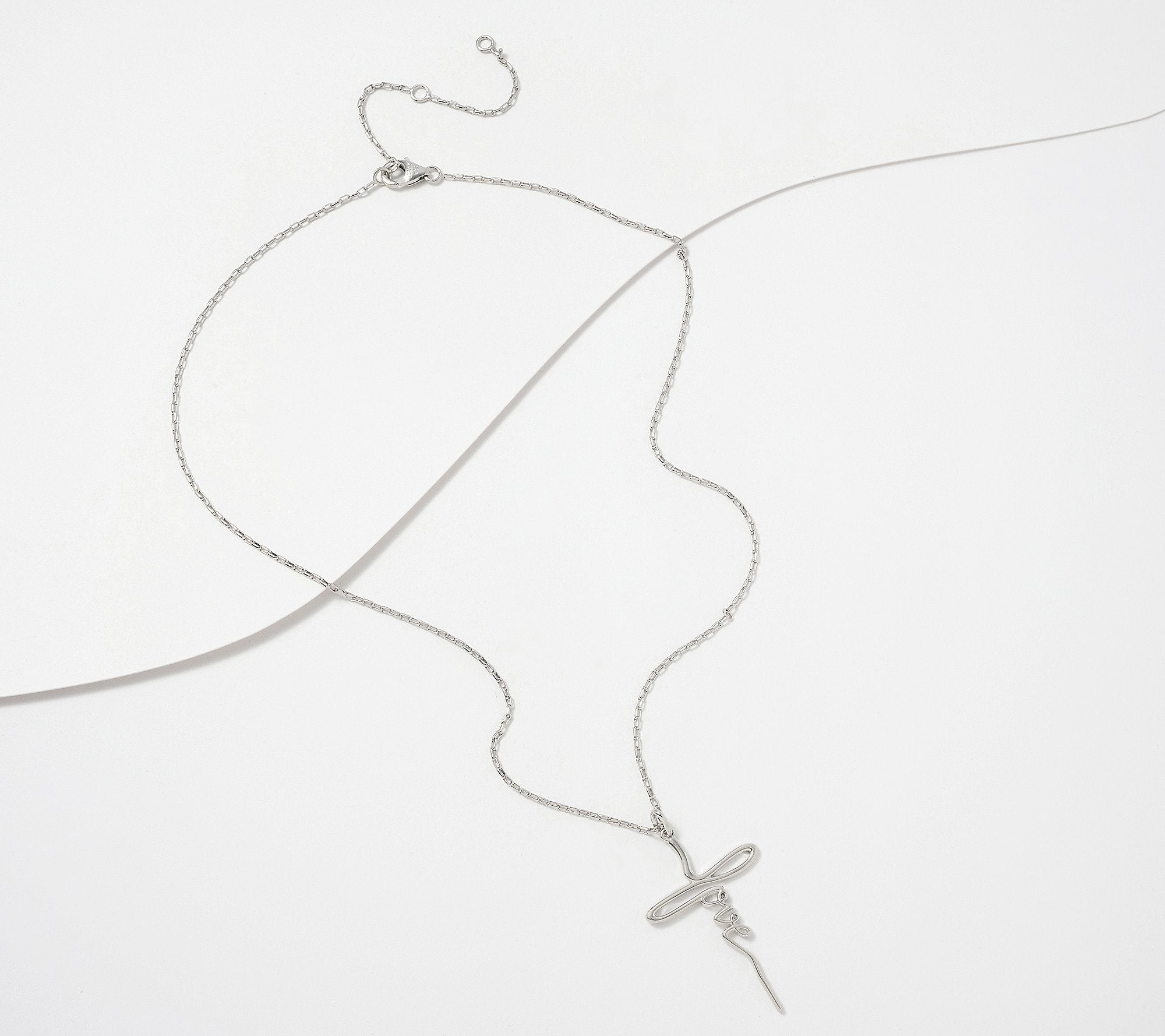 David Markstein Sterling Silver Inspirational "Faith" Pendant with 17 + 3" Chain