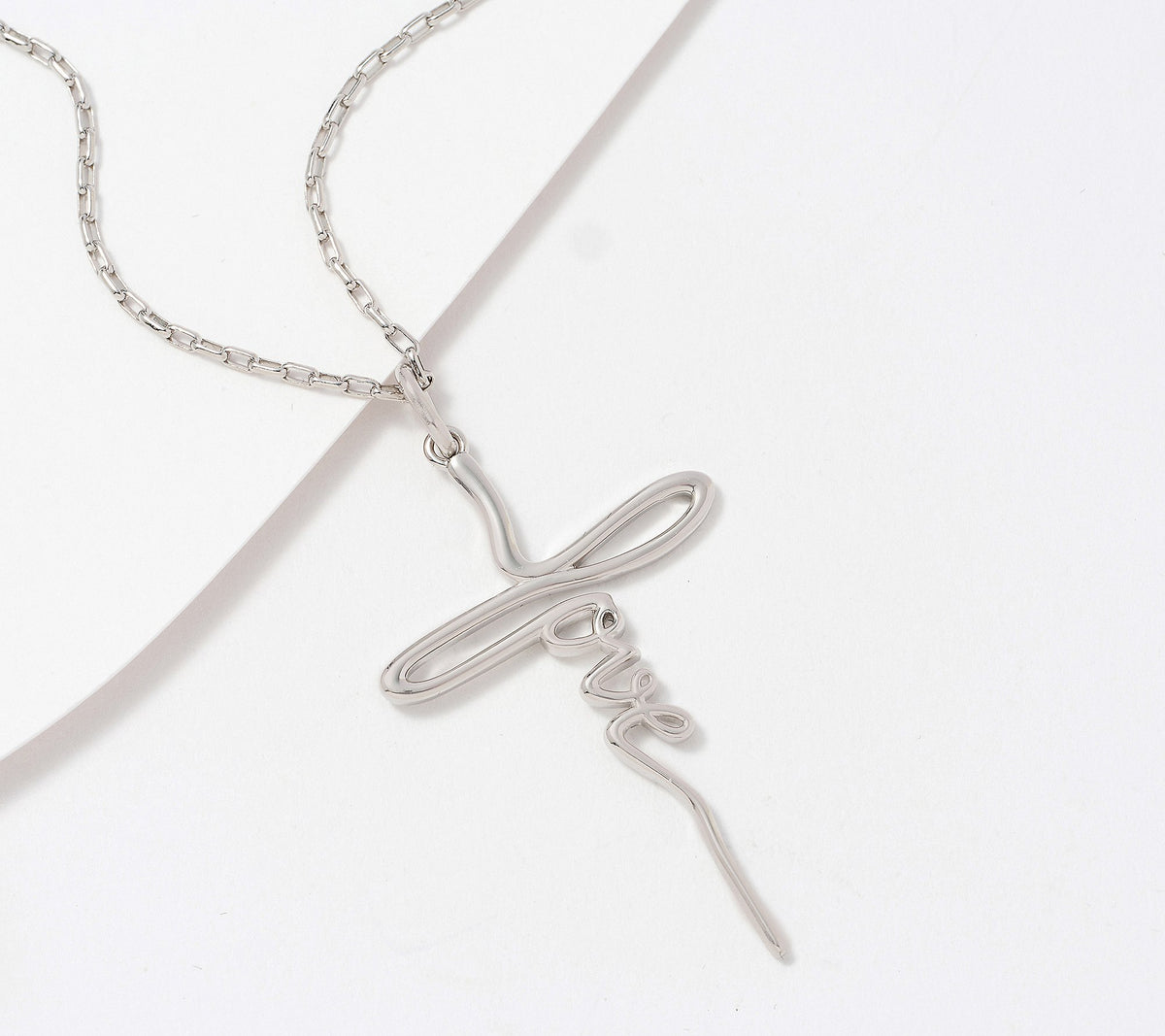 David Markstein Sterling Silver Inspirational "Faith" Pendant with 17 + 3" Chain