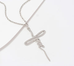 David Markstein Sterling Silver Inspirational "Faith" Pendant with 17 + 3" Chain