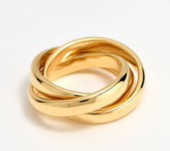 BellaOro Rolling Rings, 14K Gold Over Resin, Size