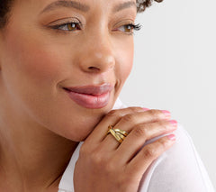 BellaOro Rolling Rings, 14K Gold Over Resin, Size