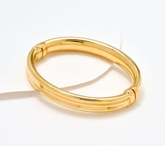 BellaOro 14K Gold Over Resin Bold Hinged Bangle Large