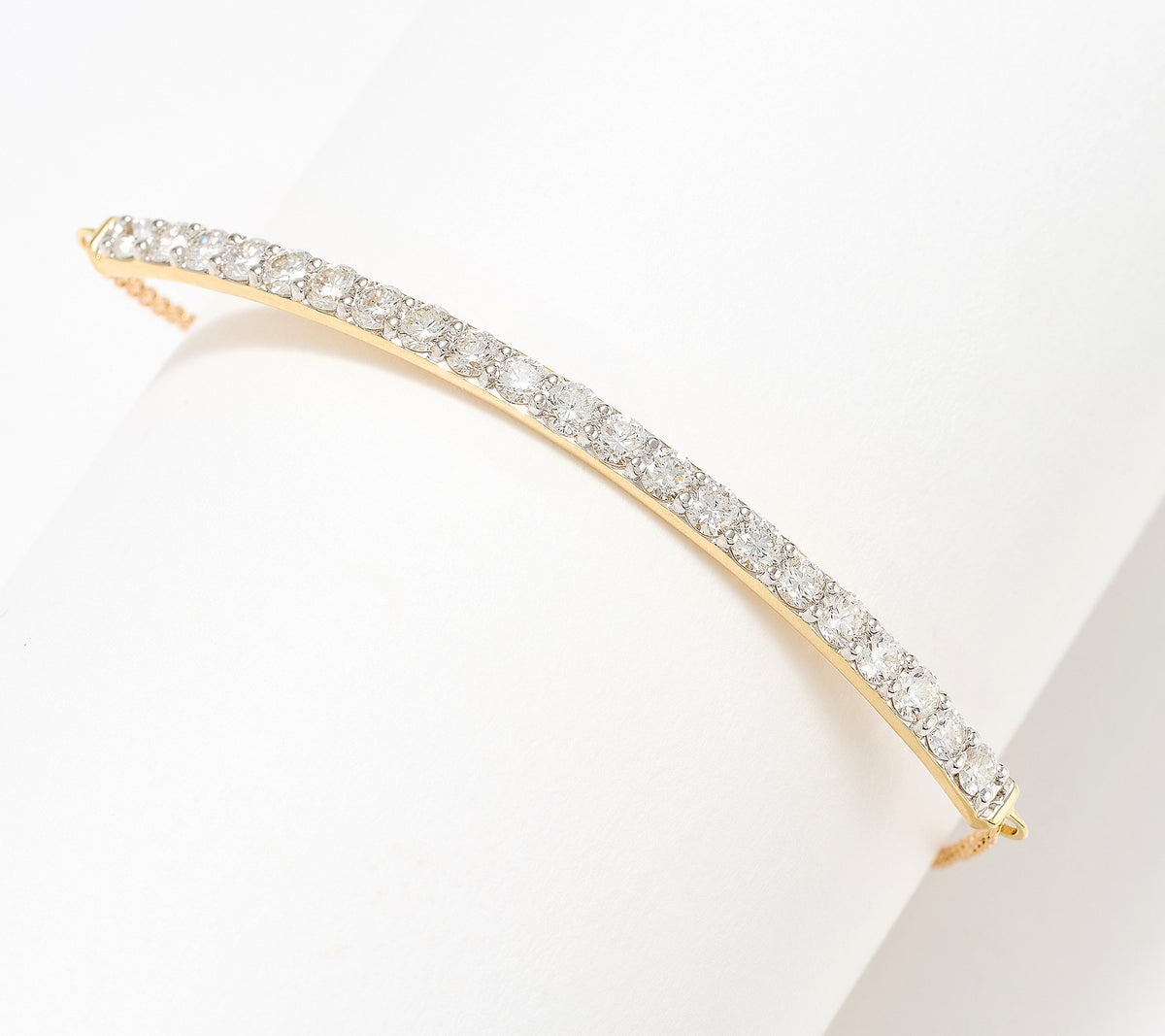 QVC Fire Light Lab Grown Diamond Bar 2.25cttw Bracelet, 14K