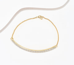 QVC Fire Light Lab Grown Diamond Bar 2.25cttw Bracelet, 14K