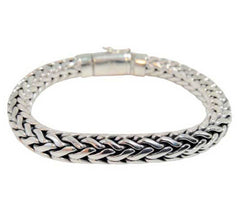 Artisan Crafted Sterling Silver Men's Tulang Naga Bracelet, 7-1/2" Fit