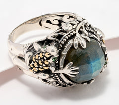 Artisan Crafted by Robert Manse Gemstone Frog Ring, Sterling, Size 8