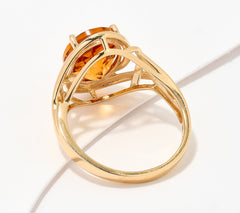 Vault Discoveries Oval Cut Serra Citrine Ring, 14k Gold, Size 6