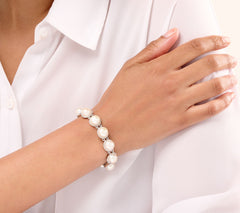 Honora Sterling Silver Cultured Freshwater Pearl Tennis Bracelet, 6-3/4" fit