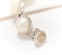 Honora Sterling Silver Cultured Freshwater Pearl Tennis Bracelet, 6-3/4" fit